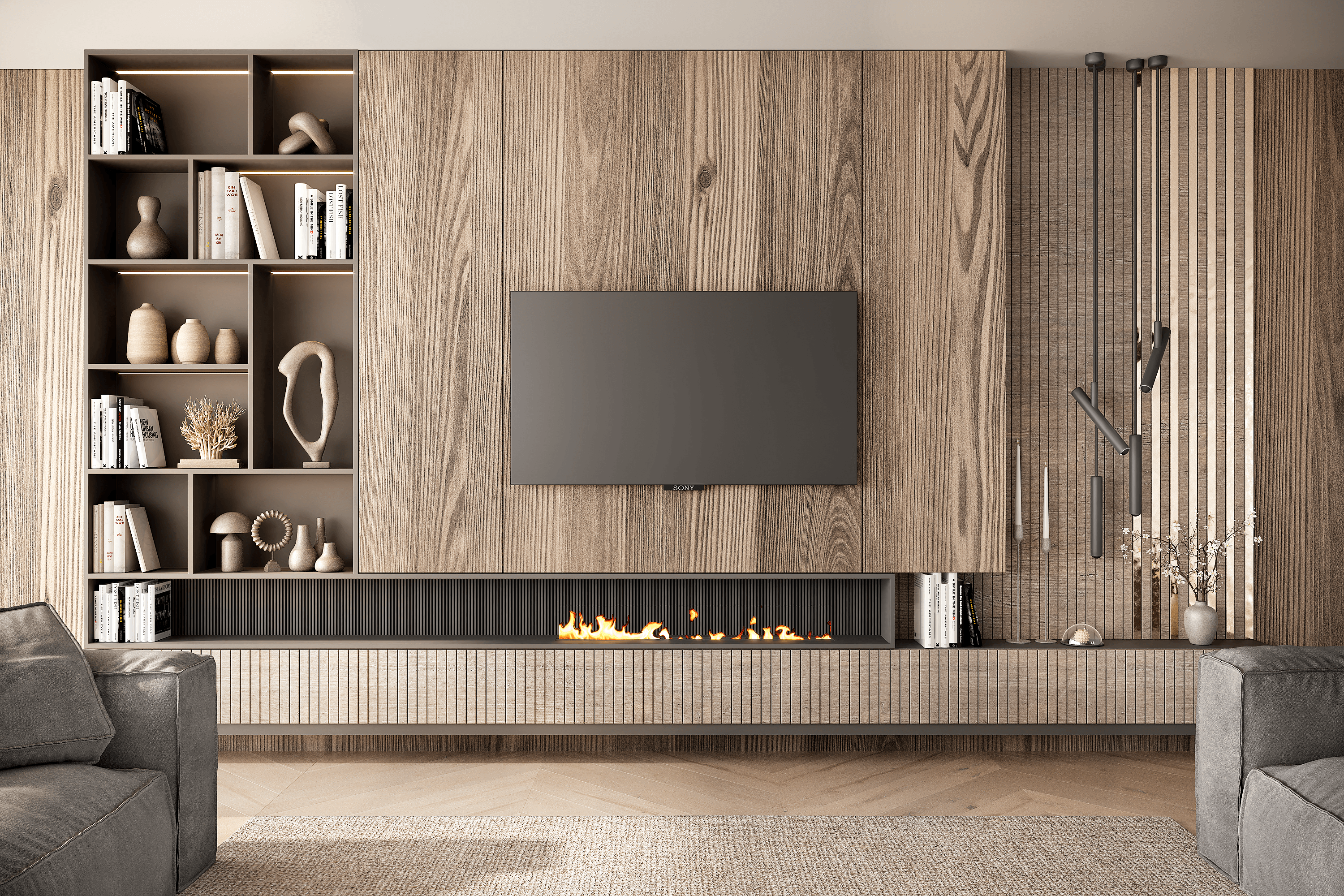 Completed interior requiring coordinated project supervision