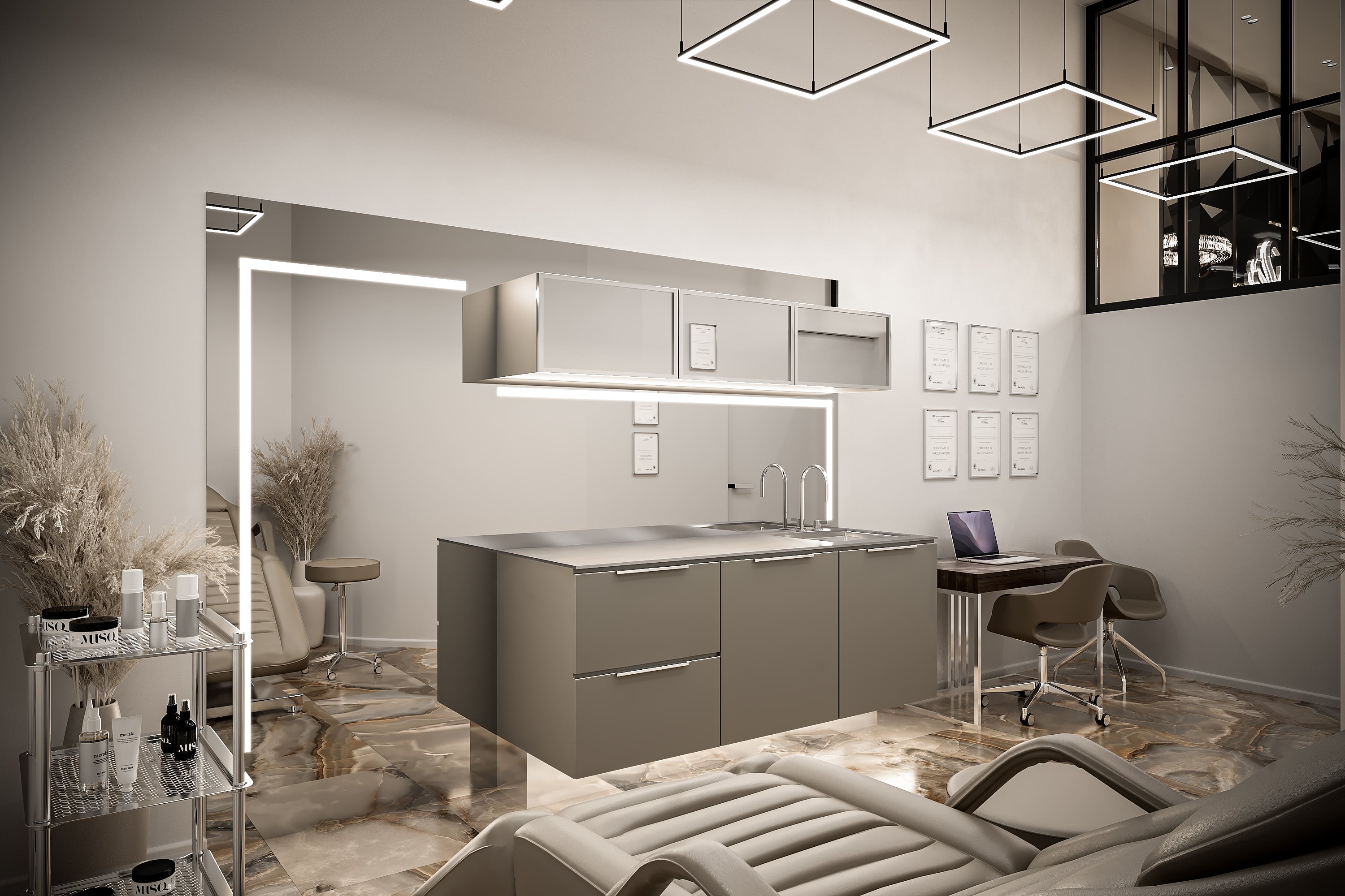 Complete refined interior delivered as a turnkey project