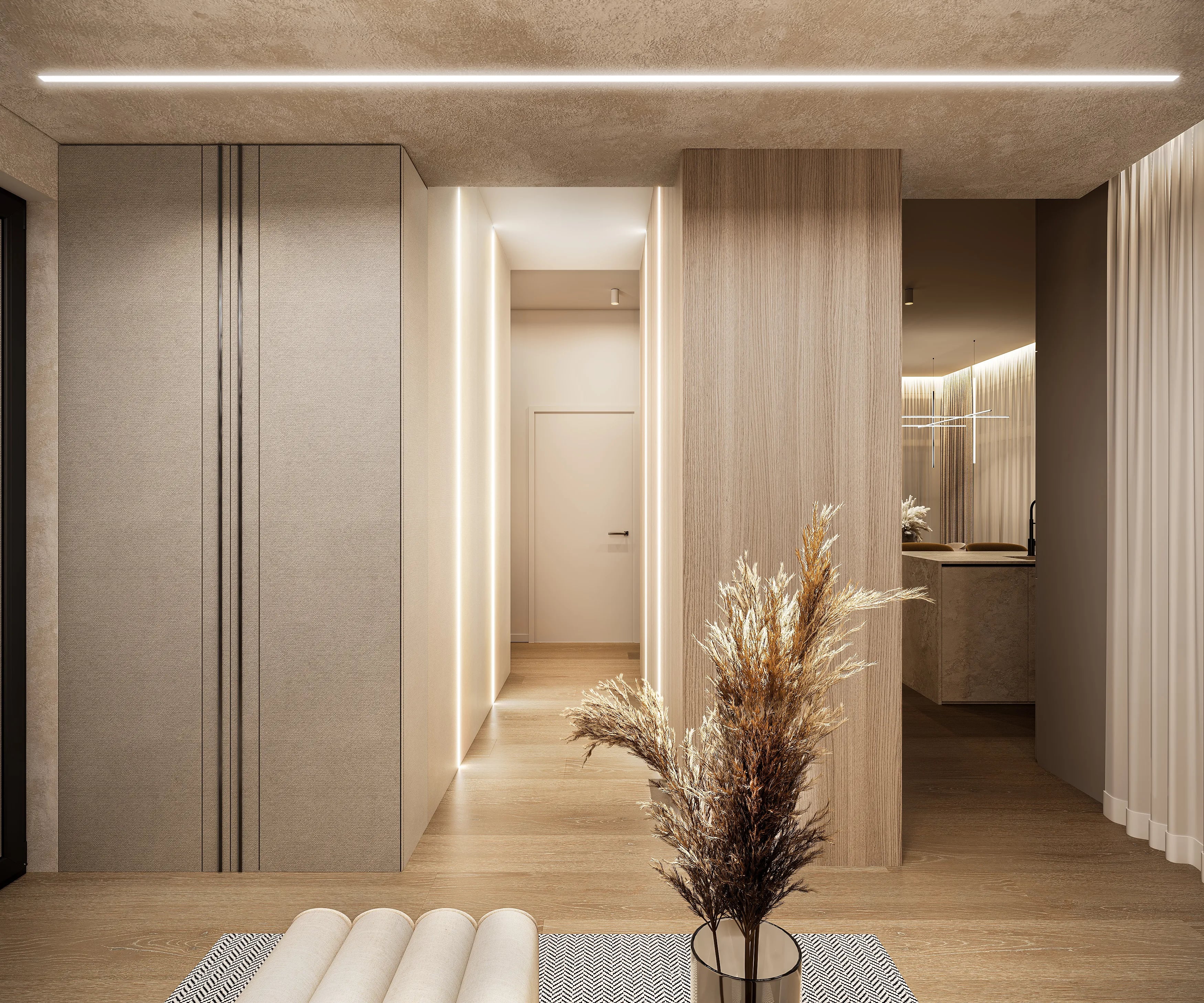 Tailored architectural wall panels and mirror