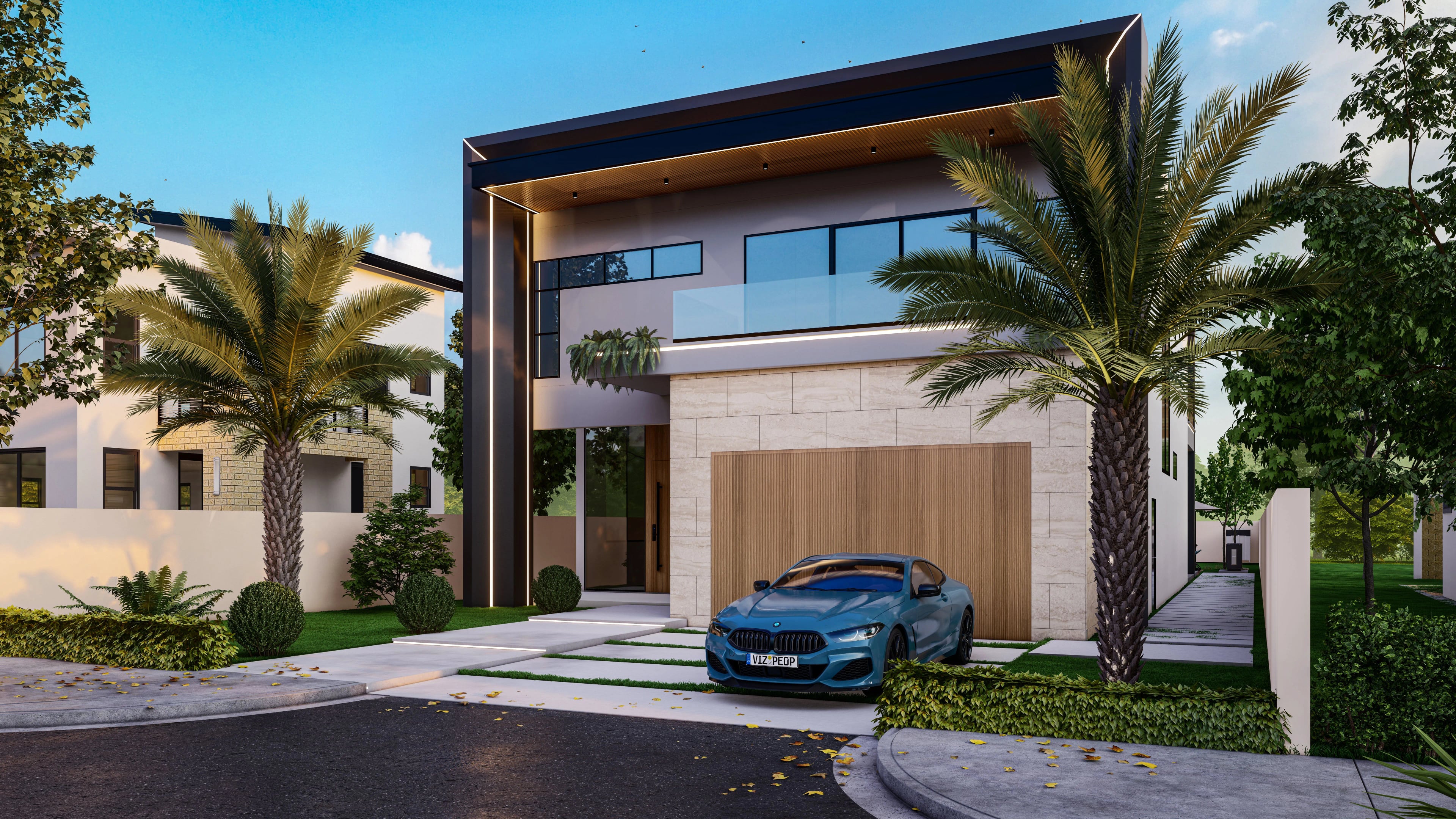 Contemporary architectural space with tailored finishes